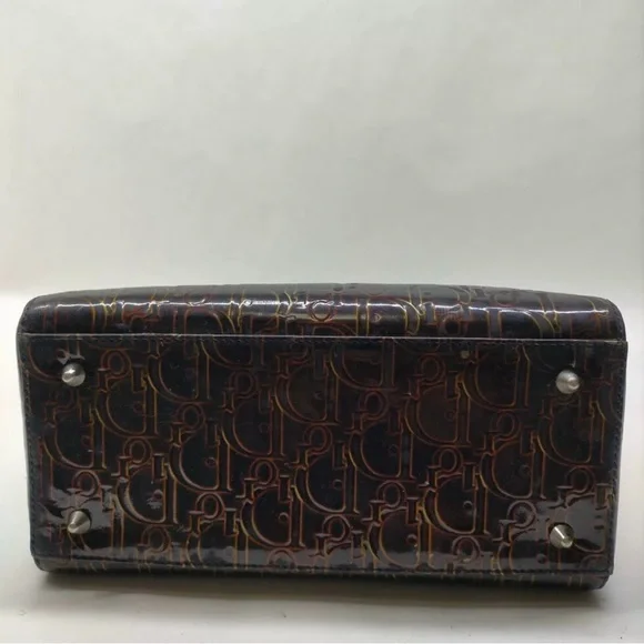 Christian Dior Hand Bag Brown Enamel - Picture 10 of 17